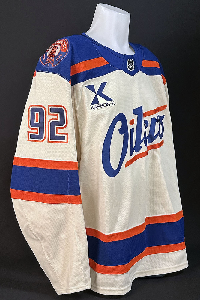 Vasily Podkolzin #92 - 2025-26 Edmonton Oilers Alternate Set #3 Game Worn Jersey - Worn For 2 Games - Jan 12th vs Chicago & Jan 13 vs Nashville
