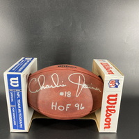 HOF - Chargers Charlie Joiner Signed Authentic Football