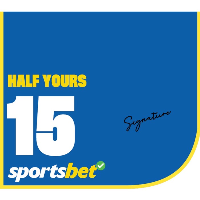 Photo of #15 Half Yours - Jamie Melham Signed Caulfield Cup Saddlecloth