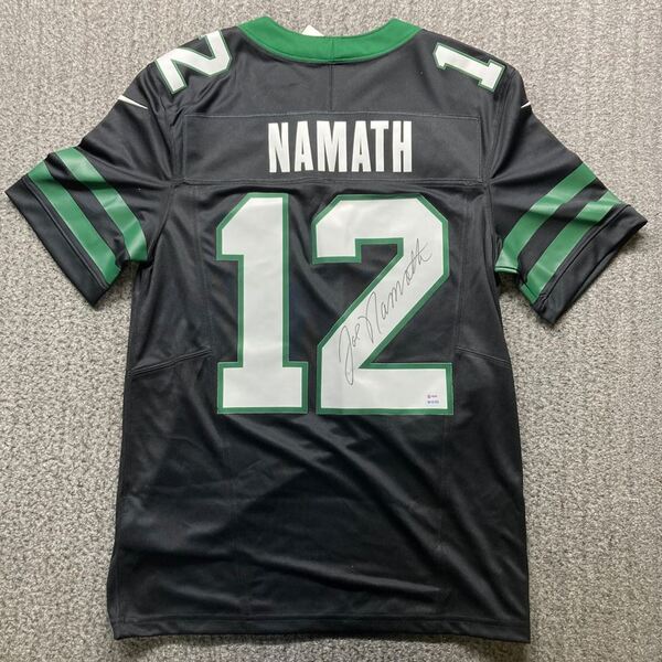 NFL - Jets Joe Namath Signed Alternate Black Replica Jersey Size Small