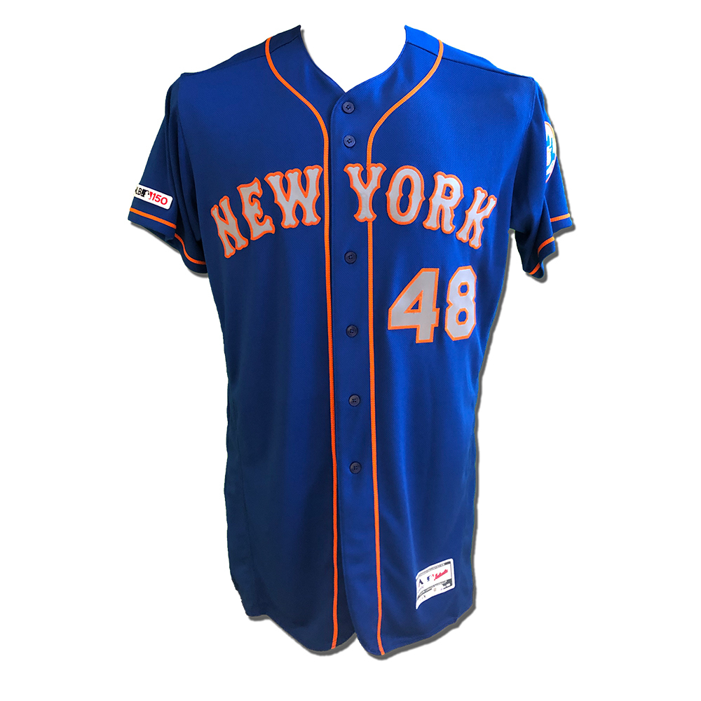 Jacob deGrom 48 Team Issued Blue Alt. Road Jersey 2019 Season