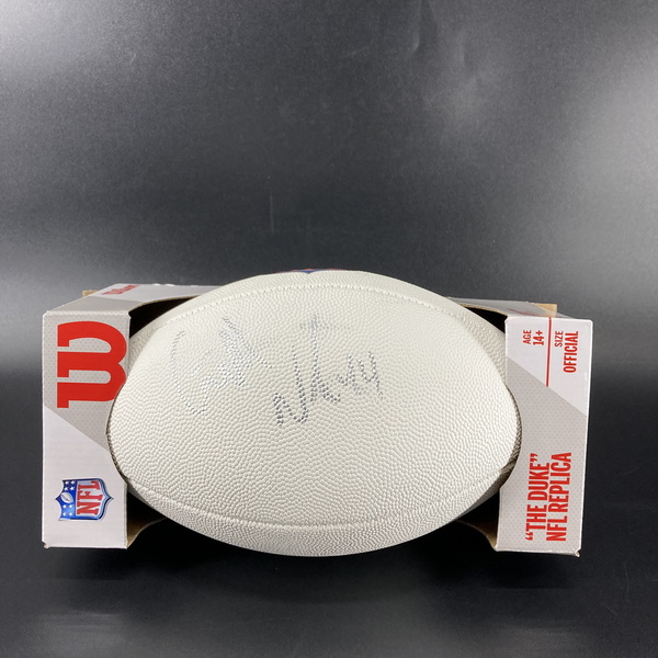 NFL - Dolphins Garrett Nelson Signed White Composite Football