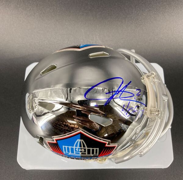 NFL - Chargers LeDainian Tomlinson Signed HOF Chrome Mini Helmet