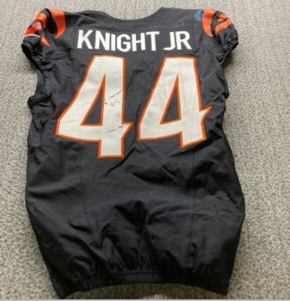 Crucial Catch - Bengals Demetrius Knight Jr. Game Worn Jersey (10/05/202...