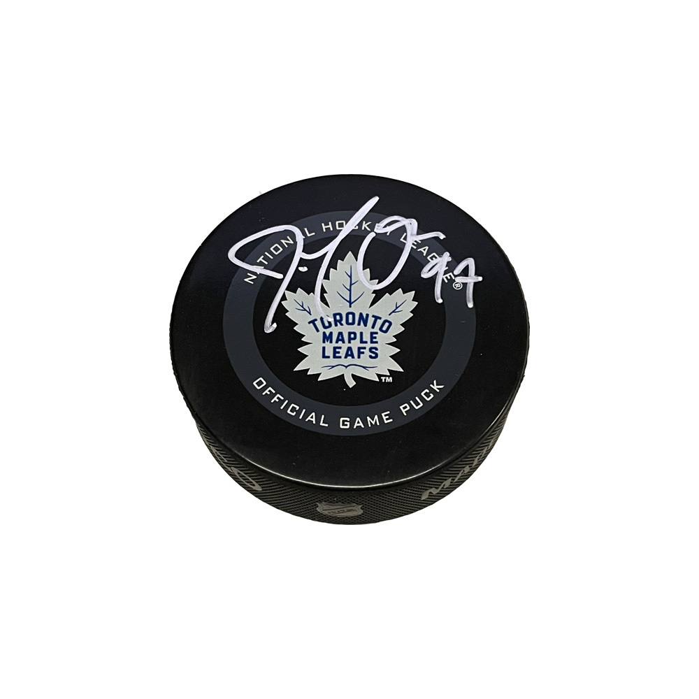 JOE THORNTON Signed Toronto Maple Leafs Official Game Puck