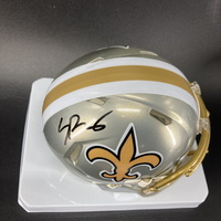 NFL - Saints Spencer Rattler Signed Flash Mini Helmet