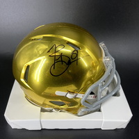 HOF - Notre Dame Tim Brown Signed Mini Helmet with HOF 15 Inscription