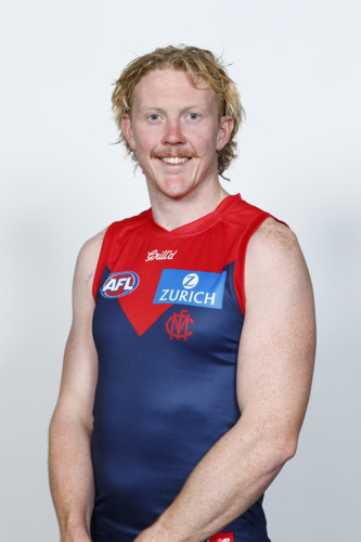 Photo of 2025 Melbourne Demons Red Flamehead Guernsey - Clayton Oliver #13