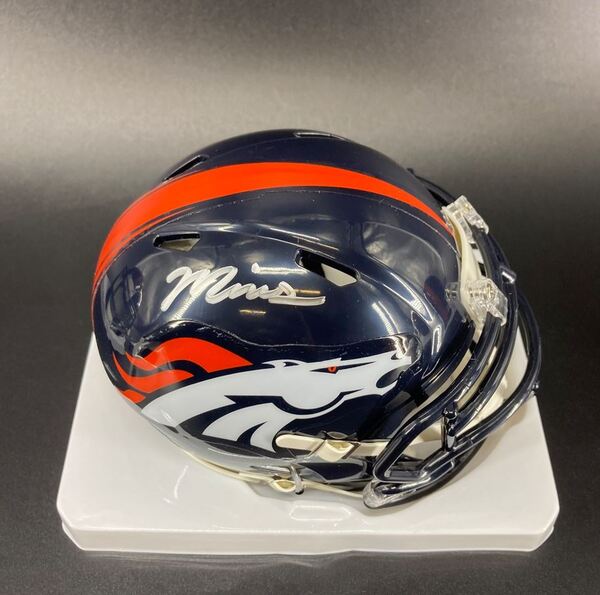 NFL - Broncos Marvin Mims Signed Mini Helmet