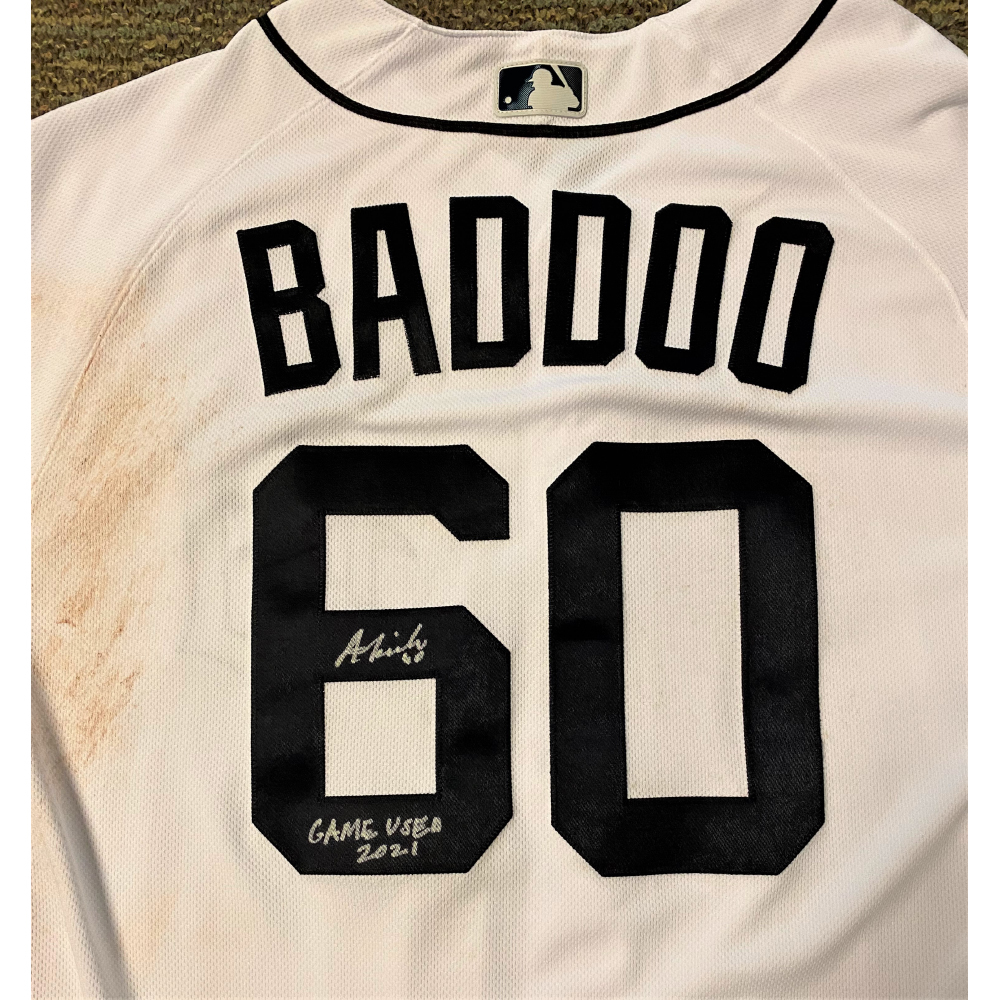 Baddoo Exclusive! Akil Baddoo Autographed GameUsed Home Jersey with