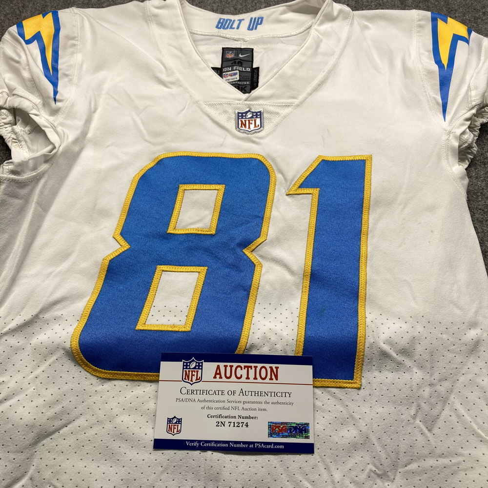 NFL Auction | Crucial Catch - Chargers Mike Williams Game Used Jersey  (10/12/20) Size 40