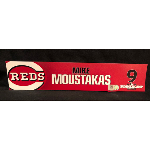 Mike Moustakas -- 2020 Sumer Camp Locker Tag -- Team-Issued