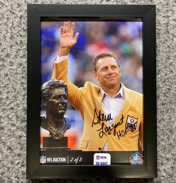 HOF - Seahawks Steve Largent NFL Auction Exclusive Signed 5x7 Photo Indi...