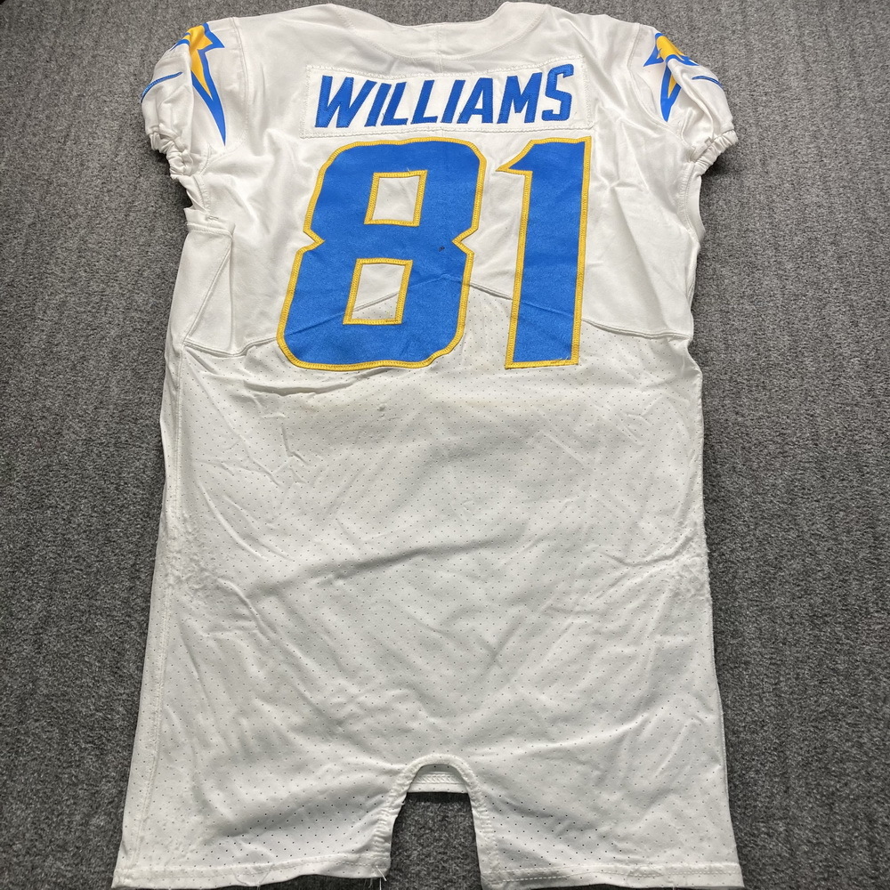 NFL Auction | Crucial Catch - Chargers Mike Williams Game Used Jersey  (10/12/20) Size 40