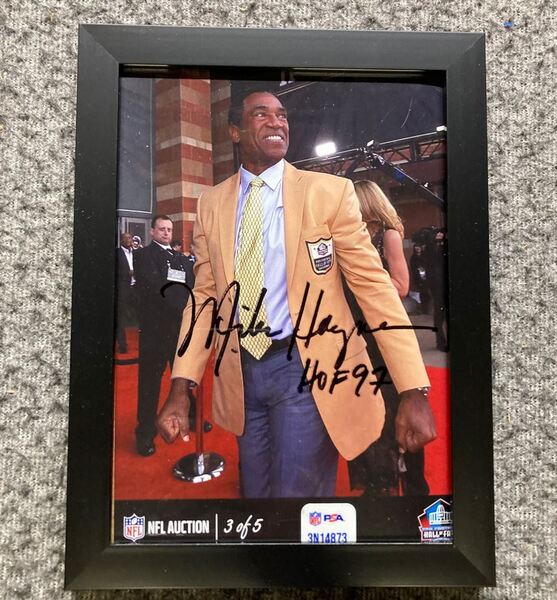 HOF - Raiders Mike Haynes NFL Auction Exclusive Signed 5x7 Photo Individ...
