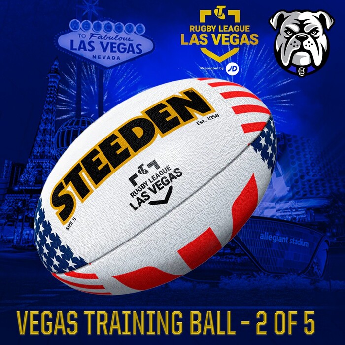 Photo of Canterbury-Bankstown Bulldogs Vegas Used Training Ball - 2 of 5