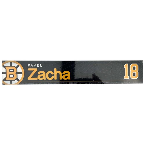 Photo of Team-Issued 2025-2026 TD Garden Locker Room Nameplate - Pavel Zacha
