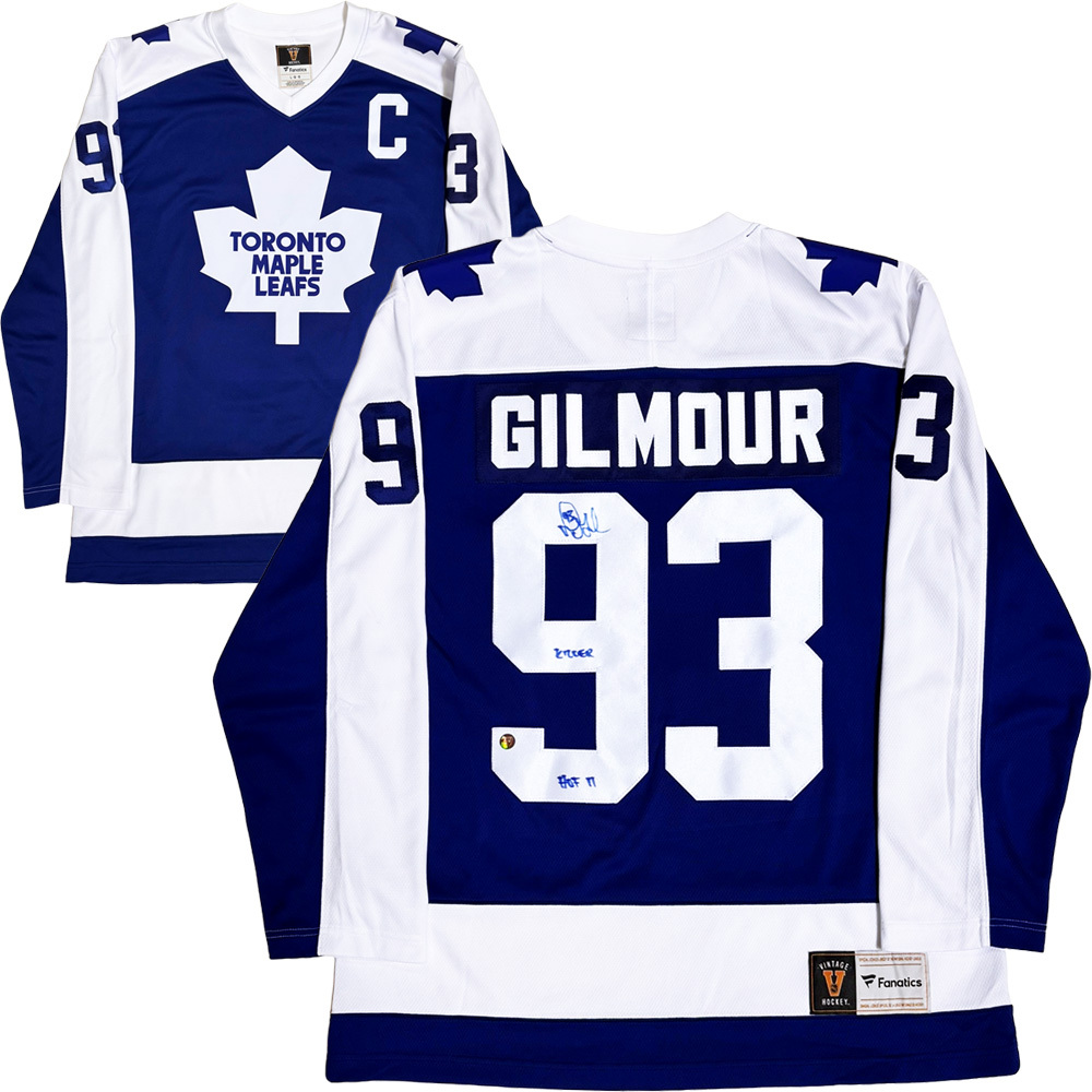 Doug Gilmour Autographed Toronto Maple Leafs Heritage Jersey w/KILLER & HOF Inscriptions