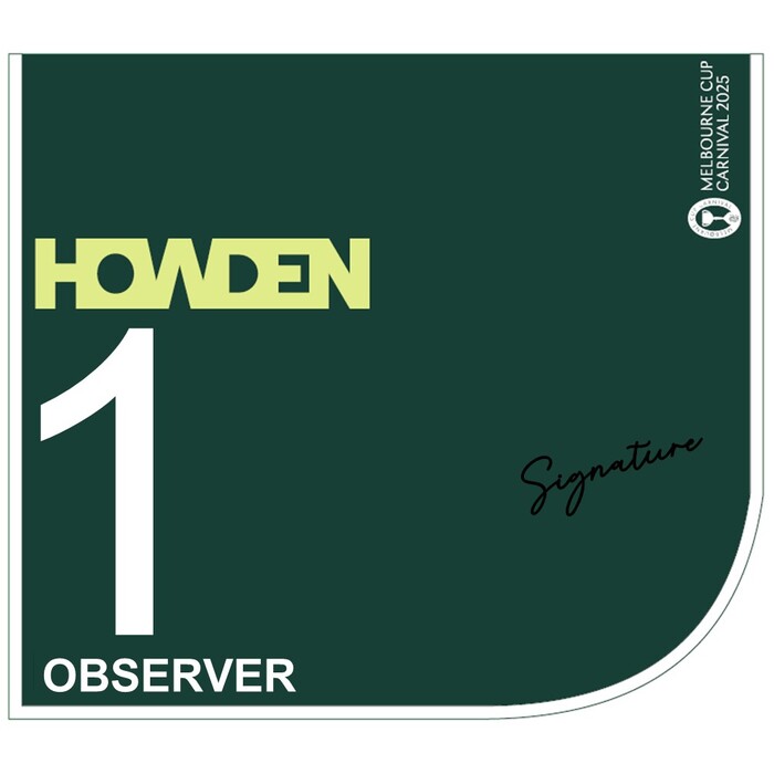 Photo of #1 Observer - Mark Zahra Signed Howden Victoria Derby Saddlecloth