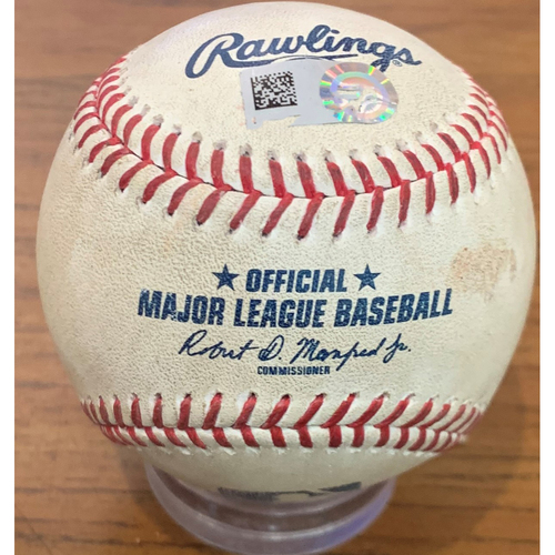 Rafael Devers Game Used Ball Single from Seattle Mariners at Boston