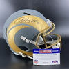 HOF - Rams Isaac Bruce Signed Replica Slate Speed Helmet with HOF 20 Inscription