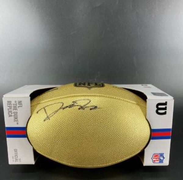NFL - Bills Dion Dawkins Signed Gold Composite Football