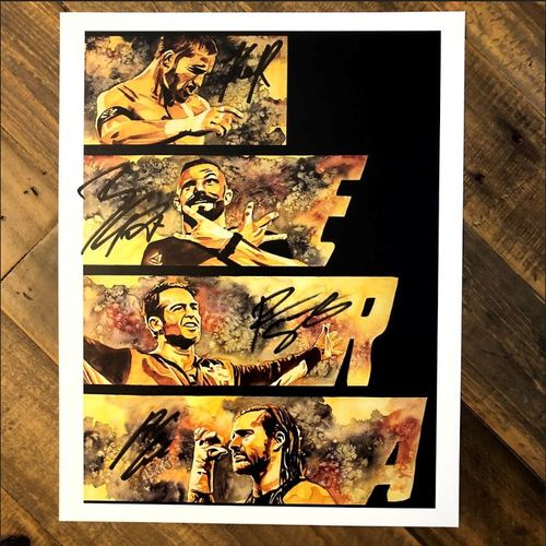 Undisputed Era SIGNED 11 x 14 Rob Schamberger Print