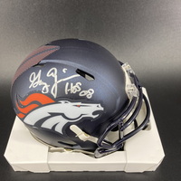 HOF - Broncos Gary Zimmerman Signed Alternate Mini Helmet with HOF 08 In...