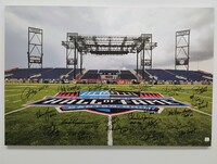 HOF - Multi Signed 24x36 Hall Of Fame Canvas Print Signed by Andre Johns...