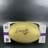 NFL - Lions Isaac TeSlaa Signed Gold Composite Football