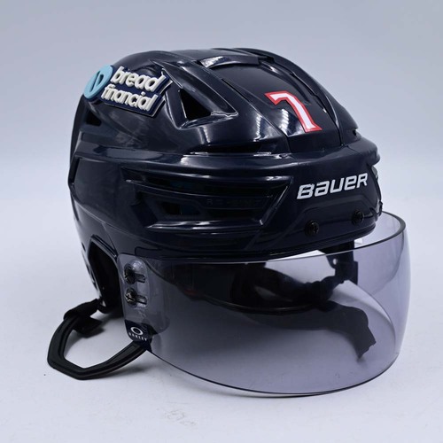 Image of Smith, Brendan<br>Blue, Bauer Helmet w/ Oakley Shield<br>Columbus Blue Jackets<br>2025-26<br>#7