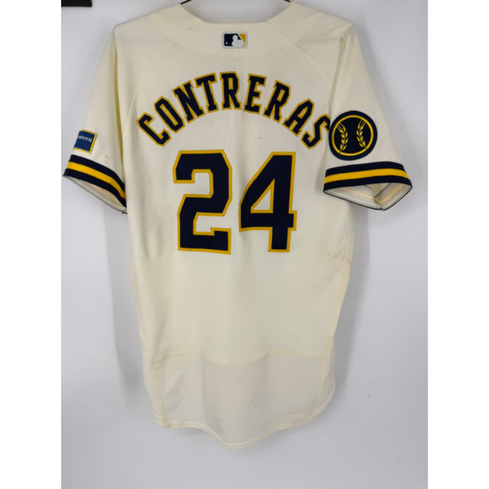 William Contreras Game used home cream jersey;MLB Authenticated