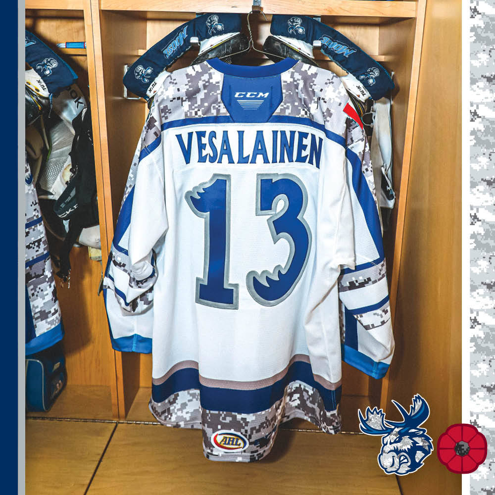 KRISTIAN VESALAINEN Game Worn Remembrance Day Jersey