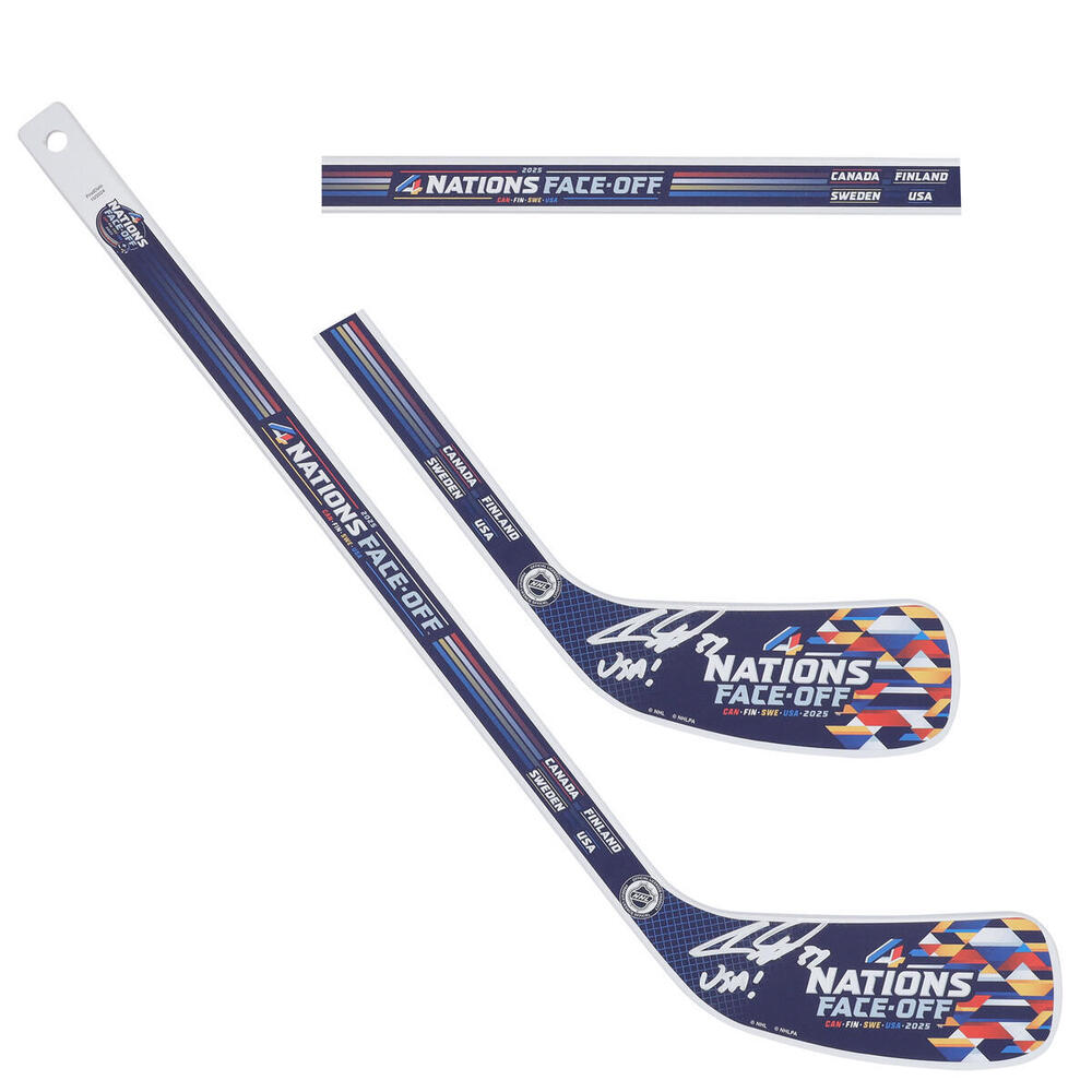 Nathan Mackinnon Colorado Avalanche Autographed 2022 Stanley Cup Champions Mini Stick with 