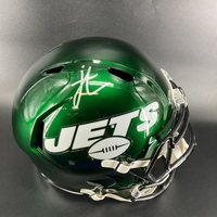 NFL - Jets Jordan Travis Signed Replica Speed Helmet