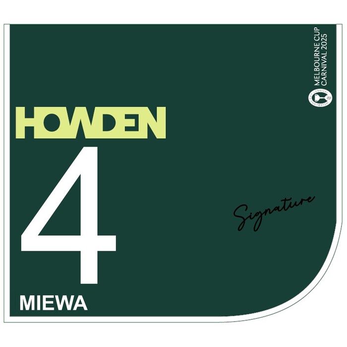 Photo of #4 Miewa - Jordan Childs Signed Howden Victoria Derby Saddlecloth