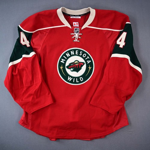 Image of Stoner, Clayton - Minnesota Wild - Game-Worn Red Set 2 Jersey - 2011-12 NHL Season