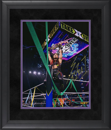 Io Shirai SIGNED NXT TakeOver In Your House 11x14 Framed Photo (Gold)