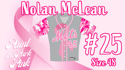 Paint the Park Pink Jersey #25 Nolan McLean