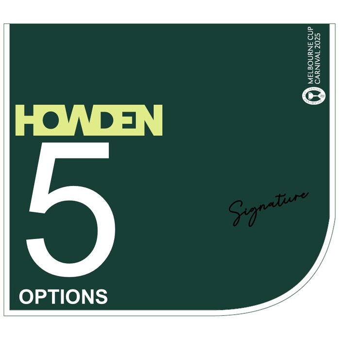 Photo of #5 Options - Harry Coffey Signed Howden Victoria Derby Saddlecloth