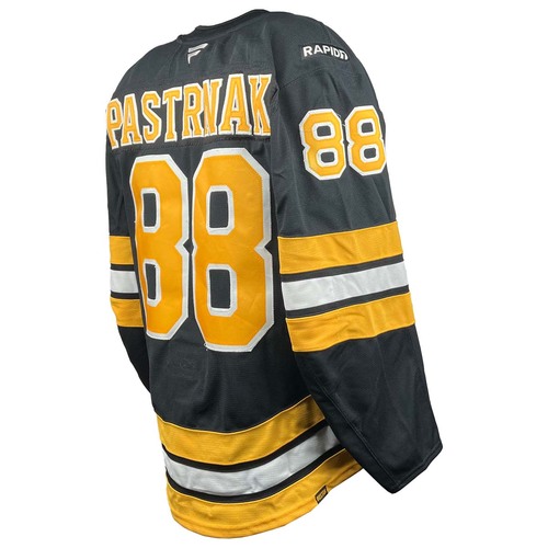 Photo of Game-Used 2025-2026 Season Home Hockey Jersey - Chara Jersey Retirement Night - David Pastrnak