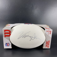 NFL - Commanders Kazmeir Allen Signed White Composite Football