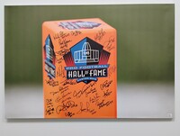 HOF - Multi Signed 24x36 Hall Of Fame Canvas Print Signed by Calvin John...