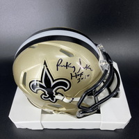HOF - Saints Rickey Jackson Signed Mini Helmet with HOF 10 Inscription