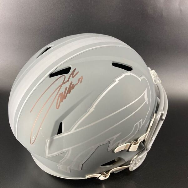 Bills - Josh Allen Signed Replica Slate Helmet
