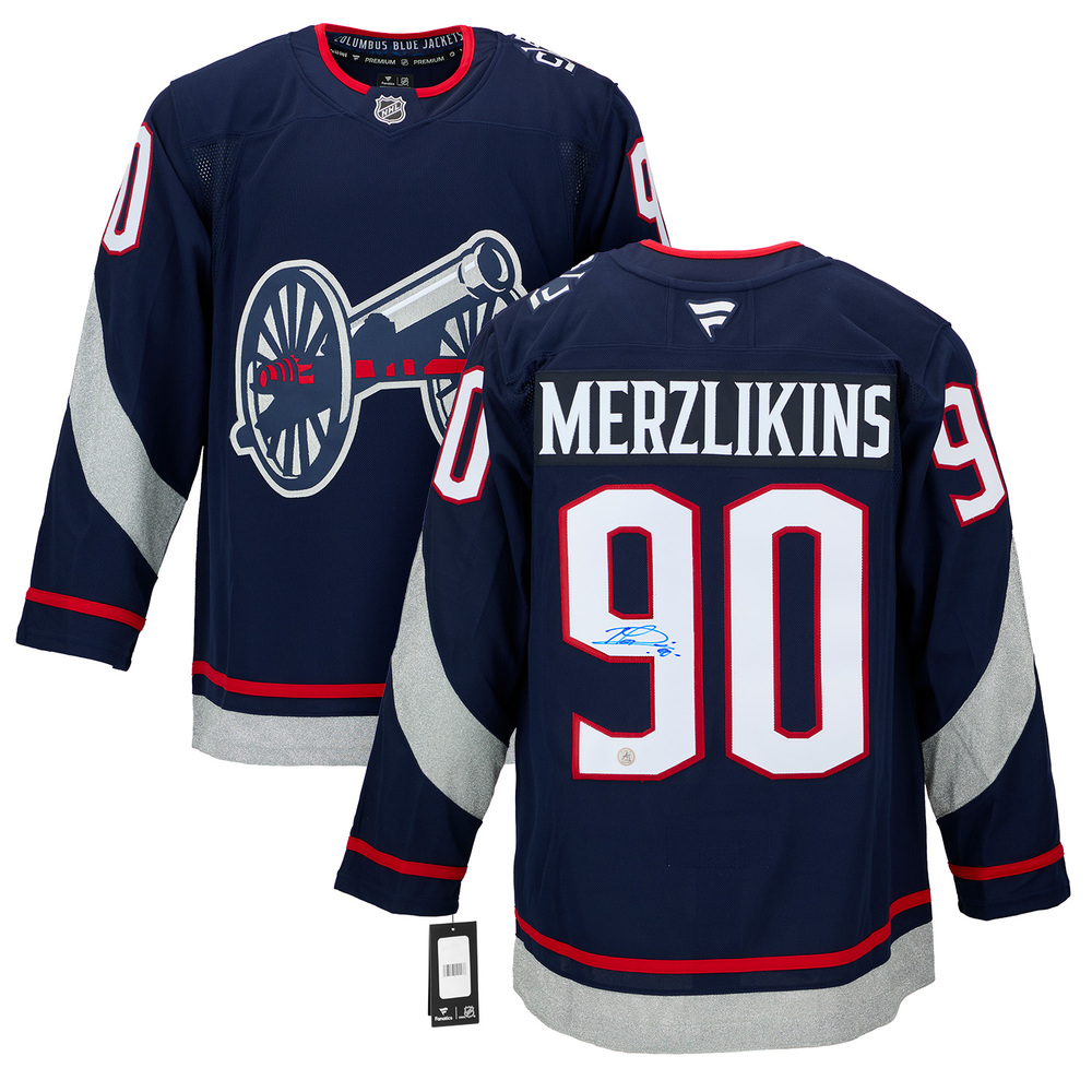 Elvis Merzlikins Signed Columbus Blue Jackets 2025 Stadium Series Jersey