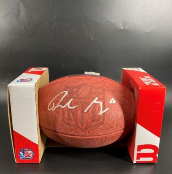 NFL - Patriots Drake Maye Signed Authentic Football Pro Bowl Logo