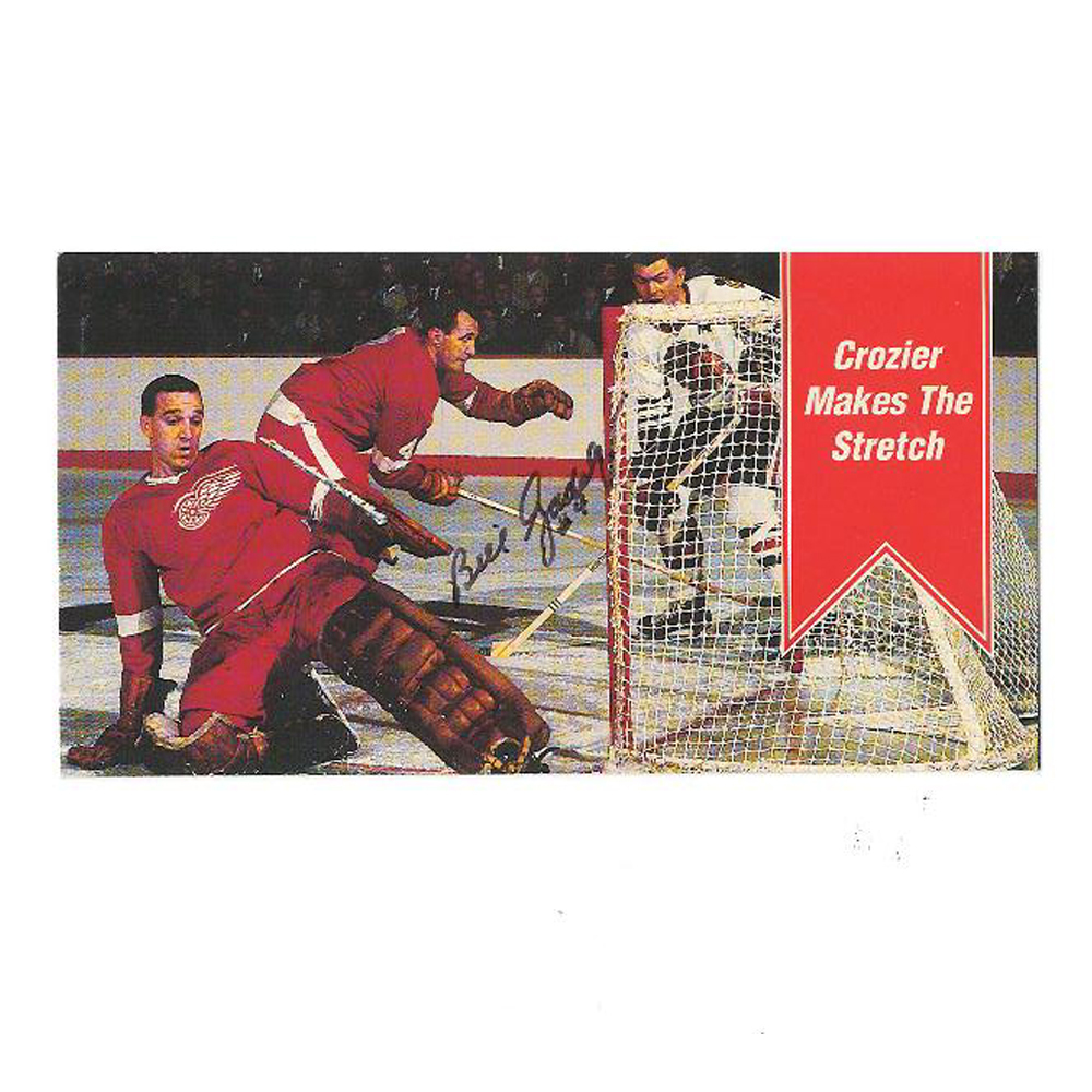 BILL GADSBY Signed Detroit Red Wings Hockey Card 
