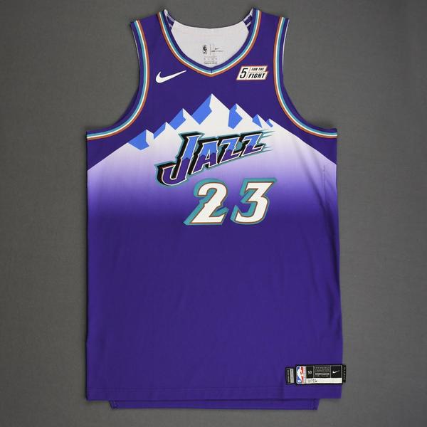 Image of Royce O'Neale - Utah Jazz - Game-Worn Classic Edition 1996-04 Road Jersey - 2019-20 Season