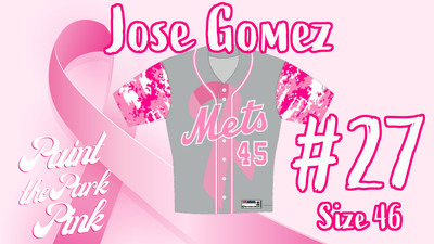 Paint the Park Pink Jersey #27 Jose Gomez